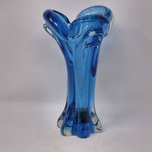 Blue Art Glass Vase